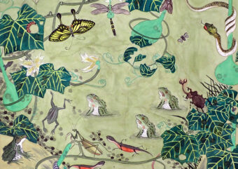 春期講習Dコース水墨画「食物連鎖」