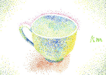 点描画の入門コース（中学３年）「自然」