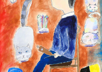 受験・特別コース・イラストレーション（高３）「冬の猫」