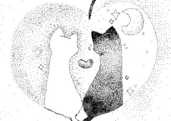 春期講習点描画の入門コース（小４）「ネコ♡ネコ」